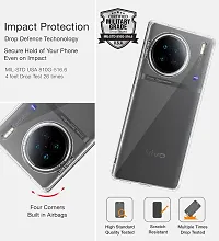Mezmo Ultra-Hybrid Clear| Shockproof Design | Camera Protection Bump | Soft Back | Bumper Case Cover for Vivo X90 5G-thumb2