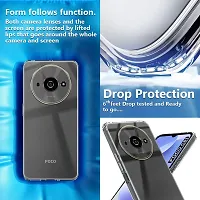 Mezmo Ultra-Hybrid Clear| Shockproof Design | Camera Protection Bump | Soft Back | Bumper Case Cover for POCO C61-thumb3