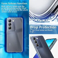 Mezmo Ultra-Hybrid Clear| Shockproof Design | Camera Protection Bump | Soft Back | Bumper Case Cover for Vivo T3 5G-thumb2