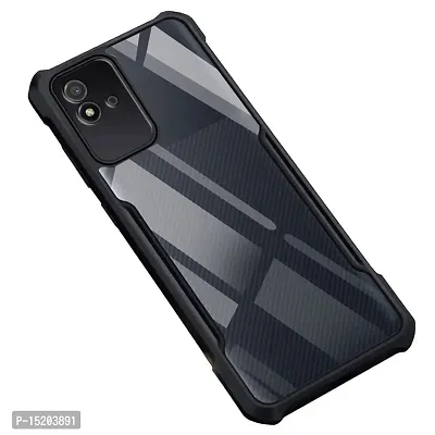 Mezmo Shockproof Crystal Clear Eagle Back Cover With 360 Protection for Narzo 50i - Black-thumb0