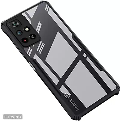 Mezmo Shockproof Crystal Clear Eagle Back Cover With 360 Protection for POCO M4 Pro 5G - Black-thumb0