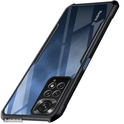 Mezmo Shockproof Crystal Clear Eagle Back Cover With 360 Protection for Redmi Note 11 Pro 4G - Black-thumb0