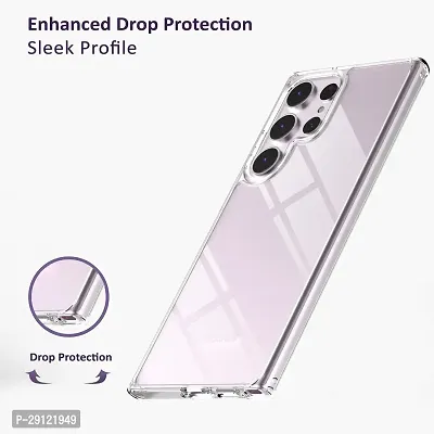 Mezmo Ultra-Hybrid Clear| Shockproof Design | Camera Protection Bump | Soft Back | Bumper Case Cover for Samsung S23 Ultra-thumb4