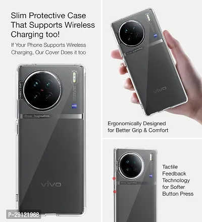 Mezmo Ultra-Hybrid Clear| Shockproof Design | Camera Protection Bump | Soft Back | Bumper Case Cover for Vivo X90 5G-thumb5