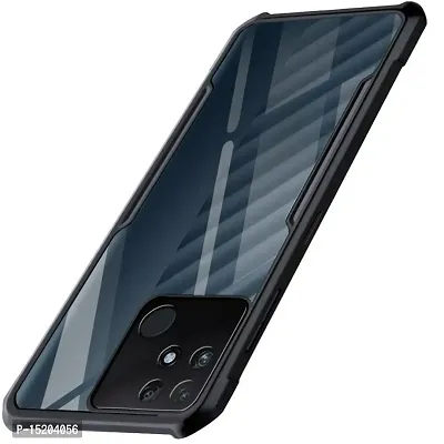 Mezmo Shockproof Crystal Clear Eagle Back Cover With 360 Protection for Realme Narzo 50A - Black
