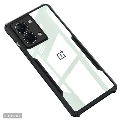 Mezmo Shockproof Crystal Clear Eagle Back Cover With 360 Protection for OnePlus Nord 2T - Black