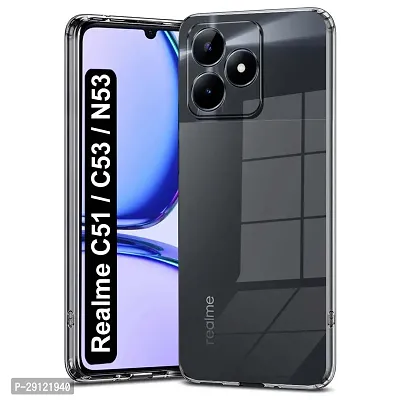 Mezmo Ultra-Hybrid Clear| Shockproof Design | Camera Protection Bump | Soft Back | Bumper Case Cover for Realme C53