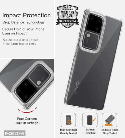 Mezmo Ultra-Hybrid Clear| Shockproof Design | Camera Protection Bump | Soft Back | Bumper Case Cover for Vivo V30|V30 Pro-thumb3