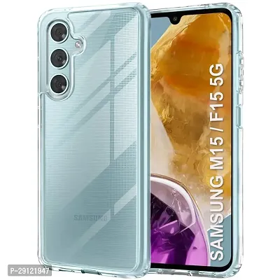 Mezmo Ultra-Hybrid Clear| Shockproof Design | Camera Protection Bump | Soft Back | Bumper Case Cover for Samsung M15 5G-thumb0