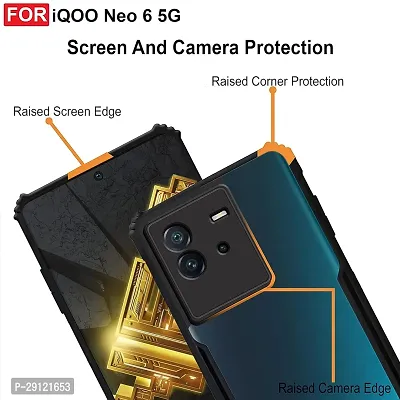 Mezmo Shock Proof Eagle Back Cover for IQOO Neo 6 - Black-thumb3