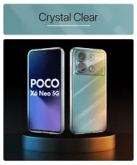 Mezmo Ultra-Hybrid Clear| Shockproof Design | Camera Protection Bump | Soft Back | Bumper Case Cover for POCO X6 Neo-thumb1