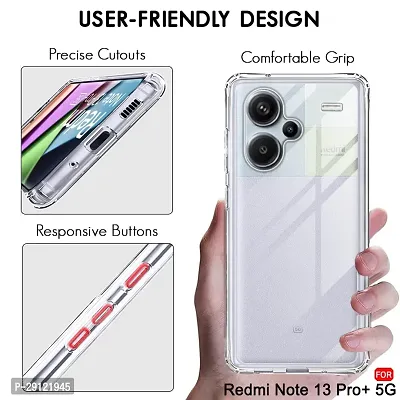 Mezmo Ultra-Hybrid Clear| Shockproof Design | Camera Protection Bump | Soft Back | Bumper Case Cover for Redmi Note 13 Pro Plus-thumb5