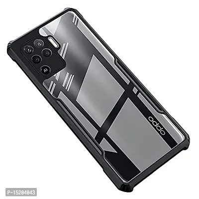 Mezmo Shockproof Crystal Clear Eagle Back Cover With 360 Protection for Oppo F19 Pro - Black