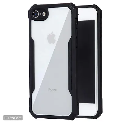 Mezmo Shockproof Crystal Clear Eagle Back Cover With 360 Protection for iPhone 7/iPhone 8 - Black-thumb0