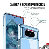 Mezmo Ultra-Hybrid Clear| Shockproof Design | Camera Protection Bump | Soft Back | Bumper Case Cover for Google Pixel 8 Pro-thumb2