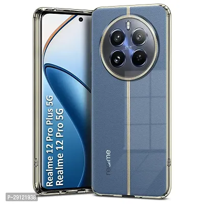 Mezmo Ultra-Hybrid Clear| Shockproof Design | Camera Protection Bump | Soft Back | Bumper Case Cover for Realme 12 Pro Plus-thumb0