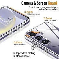 Mezmo Ultra-Hybrid Clear| Shockproof Design | Camera Protection Bump | Soft Back | Bumper Case Cover for Samsung S24-thumb2