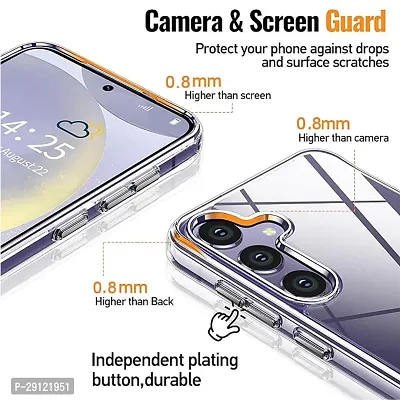 Mezmo Ultra-Hybrid Clear| Shockproof Design | Camera Protection Bump | Soft Back | Bumper Case Cover for Samsung S24-thumb3