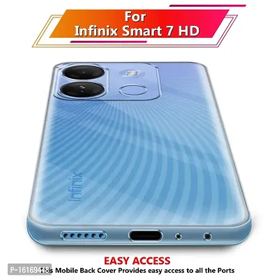 Shockproof Crystal Clear Transparent Back Cover for Infinix Smart 7 HD-thumb2