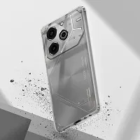 Mezmo Ultra-Hybrid Clear| Shockproof Design | Camera Protection Bump | Soft Back | Bumper Case Cover for Tecno POVA 6 Pro 5G-thumb4