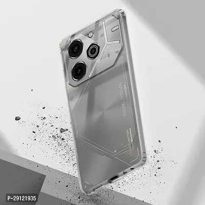 Mezmo Ultra-Hybrid Clear| Shockproof Design | Camera Protection Bump | Soft Back | Bumper Case Cover for Tecno POVA 6 Pro 5G-thumb5