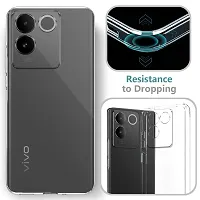 Mezmo Ultra-Hybrid Clear| Shockproof Design | Camera Protection Bump | Soft Back | Bumper Case Cover for Vivo T2 Pro Plus-thumb2