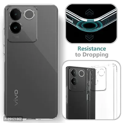 Mezmo Ultra-Hybrid Clear| Shockproof Design | Camera Protection Bump | Soft Back | Bumper Case Cover for Vivo T2 Pro Plus-thumb3