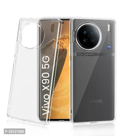 Mezmo Ultra-Hybrid Clear| Shockproof Design | Camera Protection Bump | Soft Back | Bumper Case Cover for Vivo X90 5G