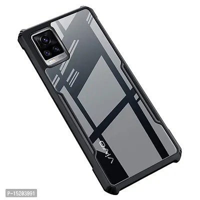 Mezmo Shockproof Crystal Clear Eagle Back Cover With 360 Protection for Vivo V20 Pro - Black-thumb0