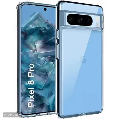 Mezmo Ultra-Hybrid Clear| Shockproof Design | Camera Protection Bump | Soft Back | Bumper Case Cover for Google Pixel 8 Pro