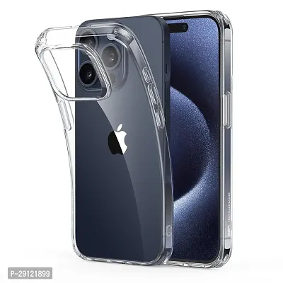 Mezmo Ultra-Hybrid Clear| Shockproof Design | Camera Protection Bump | Soft Back | Bumper Case Cover for iPhone 15 Pro