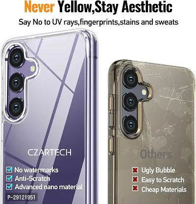 Mezmo Ultra-Hybrid Clear| Shockproof Design | Camera Protection Bump | Soft Back | Bumper Case Cover for Samsung S24-thumb5