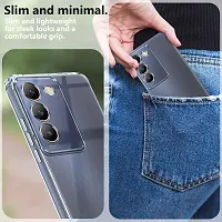 Mezmo Ultra-Hybrid Clear| Shockproof Design | Camera Protection Bump | Soft Back | Bumper Case Cover for Vivo T3 5G-thumb4