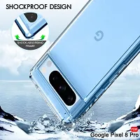 Mezmo Ultra-Hybrid Clear| Shockproof Design | Camera Protection Bump | Soft Back | Bumper Case Cover for Google Pixel 8 Pro-thumb3