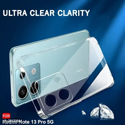 Mezmo Ultra-Hybrid Clear| Shockproof Design | Camera Protection Bump | Soft Back | Bumper Case Cover for Redmi Note 13 Pro-thumb4