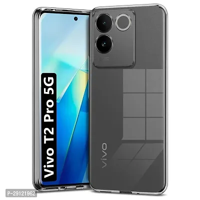 Mezmo Ultra-Hybrid Clear| Shockproof Design | Camera Protection Bump | Soft Back | Bumper Case Cover for Vivo T2 Pro Plus-thumb0