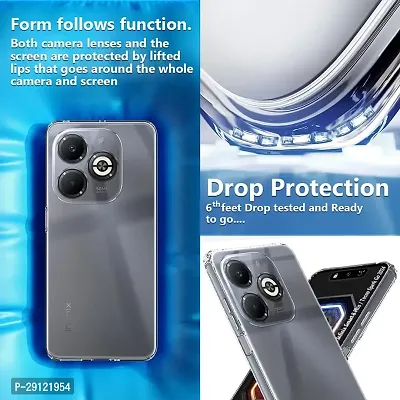 Mezmo Ultra-Hybrid Clear| Shockproof Design | Camera Protection Bump | Soft Back | Bumper Case Cover for Infinix Smart 8 Plus-thumb3