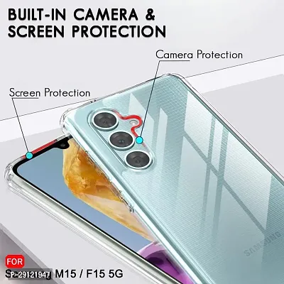Mezmo Ultra-Hybrid Clear| Shockproof Design | Camera Protection Bump | Soft Back | Bumper Case Cover for Samsung M15 5G-thumb3