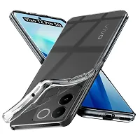 Mezmo Ultra-Hybrid Clear| Shockproof Design | Camera Protection Bump | Soft Back | Bumper Case Cover for Vivo T2 Pro Plus-thumb1