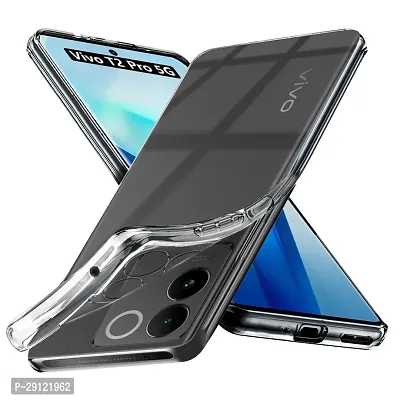 Mezmo Ultra-Hybrid Clear| Shockproof Design | Camera Protection Bump | Soft Back | Bumper Case Cover for Vivo T2 Pro Plus-thumb2