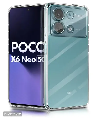 Mezmo Ultra-Hybrid Clear| Shockproof Design | Camera Protection Bump | Soft Back | Bumper Case Cover for POCO X6 Neo