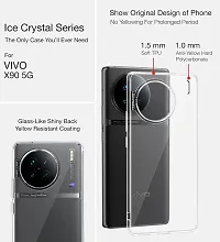 Mezmo Ultra-Hybrid Clear| Shockproof Design | Camera Protection Bump | Soft Back | Bumper Case Cover for Vivo X90 5G-thumb1
