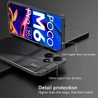 Mezmo Ultra-Hybrid Clear| Shockproof Design | Camera Protection Bump | Soft Back | Bumper Case Cover for POCO M6 Pro 5G-thumb1