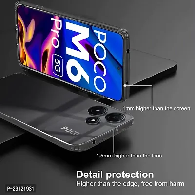 Mezmo Ultra-Hybrid Clear| Shockproof Design | Camera Protection Bump | Soft Back | Bumper Case Cover for POCO M6 Pro 5G-thumb2