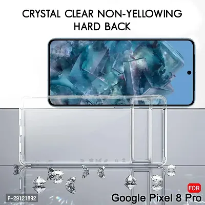 Mezmo Ultra-Hybrid Clear| Shockproof Design | Camera Protection Bump | Soft Back | Bumper Case Cover for Google Pixel 8 Pro-thumb2