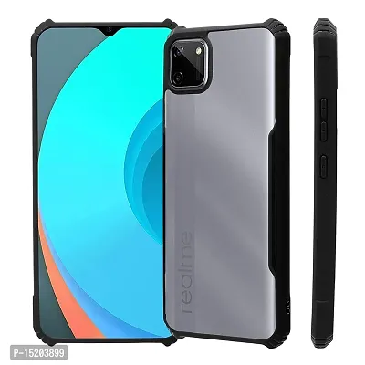 Mezmo Shockproof Crystal Clear Eagle Back Cover With 360 Protection for Oppo A16K - Black-thumb0