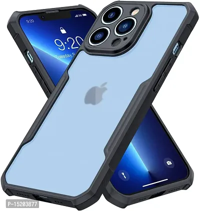 Mezmo Shockproof Crystal Clear Eagle Back Cover With 360 Protection for iPhone 13 Pro Max - Black-thumb0