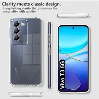 Mezmo Ultra-Hybrid Clear| Shockproof Design | Camera Protection Bump | Soft Back | Bumper Case Cover for Vivo T3 5G-thumb3