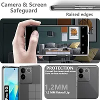 Mezmo Ultra-Hybrid Clear| Shockproof Design | Camera Protection Bump | Soft Back | Bumper Case Cover for Vivo T2 Pro Plus-thumb4