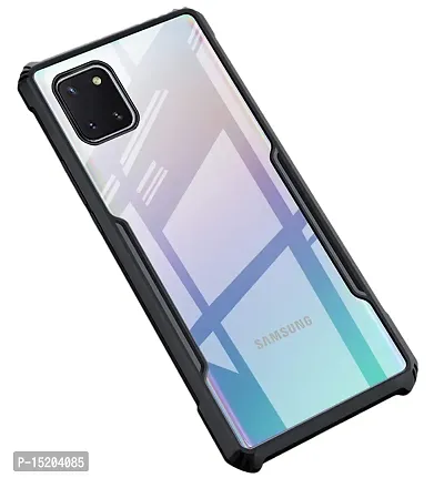 Mezmo Shockproof Crystal Clear Eagle Back Cover With 360 Protection for Samsung Note 10 Lite - Black-thumb0